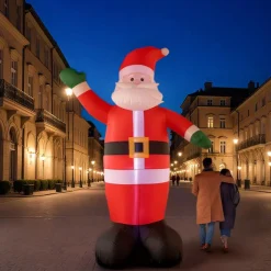 KOOPMAN Père Noël Géant (H400 cm) Gonflable et lumineux Rouge Clearance