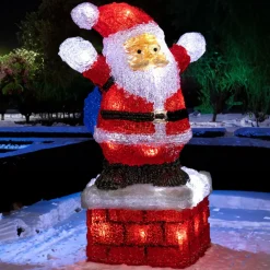 Feeric Lights & Christmas Père Noël lumineux 40 LED (H30 cm) Gaston Blanc froid Outlet