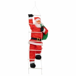 Feeric Lights & Christmas Père Noël à suspendre (H120 cm) Marcel le grimpeur Rouge Discount