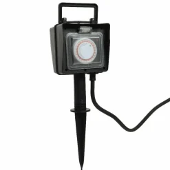 KAEMINGK Prise piquet de jardin programmable 2 pôles