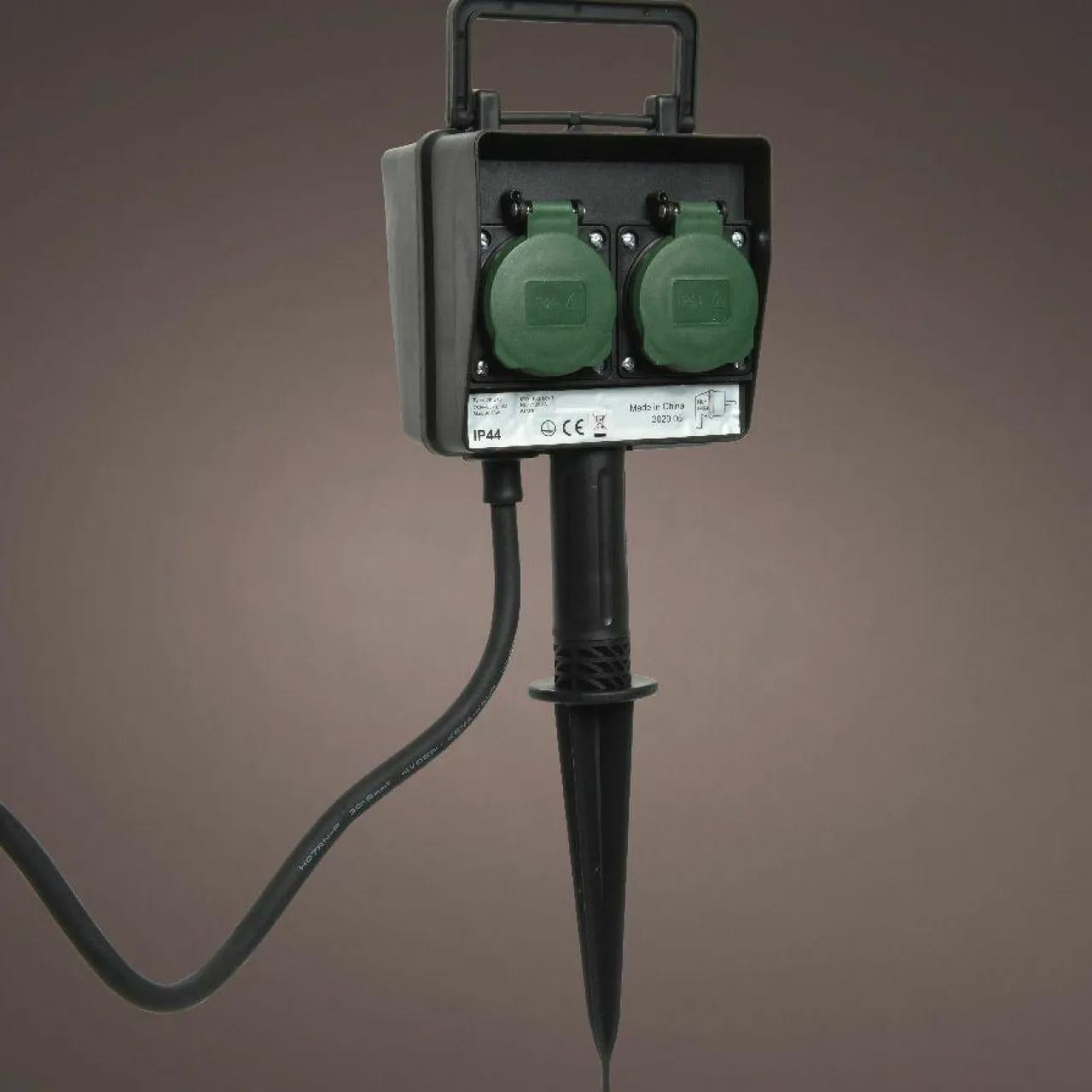 KAEMINGK Prise piquet de jardin programmable 2 pôles