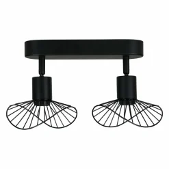 OSTARIA Rampe de spot 2 abat-jours (L24 cm) Capeline Noir Discount