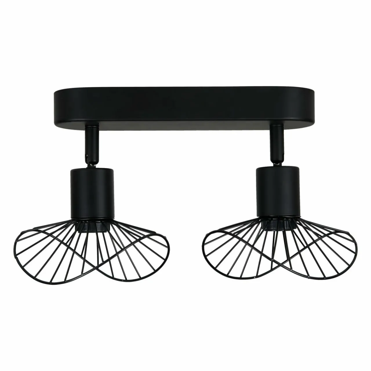 OSTARIA Rampe de spot 2 abat-jours (L24 cm) Capeline Noir Discount