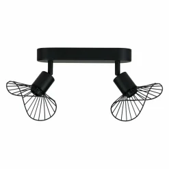 OSTARIA Rampe de spot 2 abat-jours (L24 cm) Capeline Noir Discount