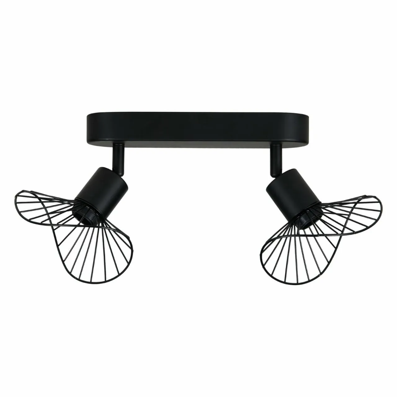 OSTARIA Rampe de spot 2 abat-jours (L24 cm) Capeline Noir Discount