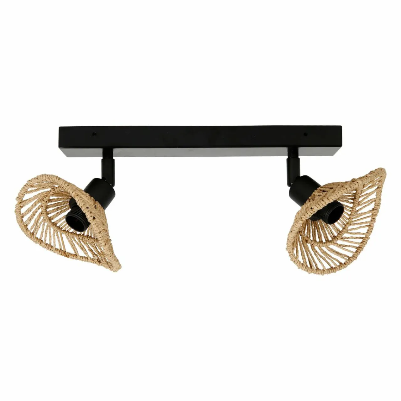 OSTARIA Rampe de spot 2 abat-jours (L32 cm) Ozana et beige Noir Online