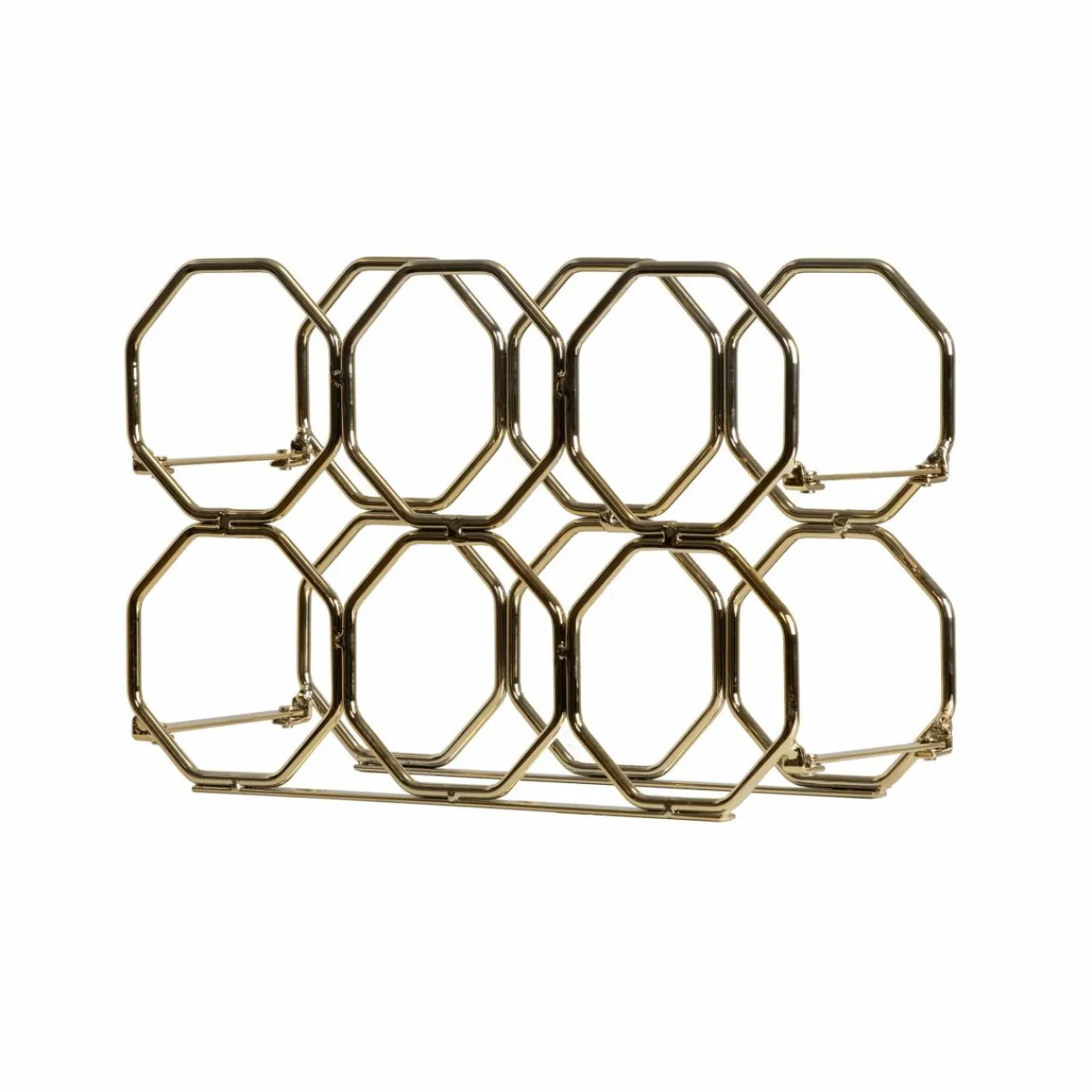 EMINZA Range-bouteilles métal pliable (H22 cm) Elio Or Discount