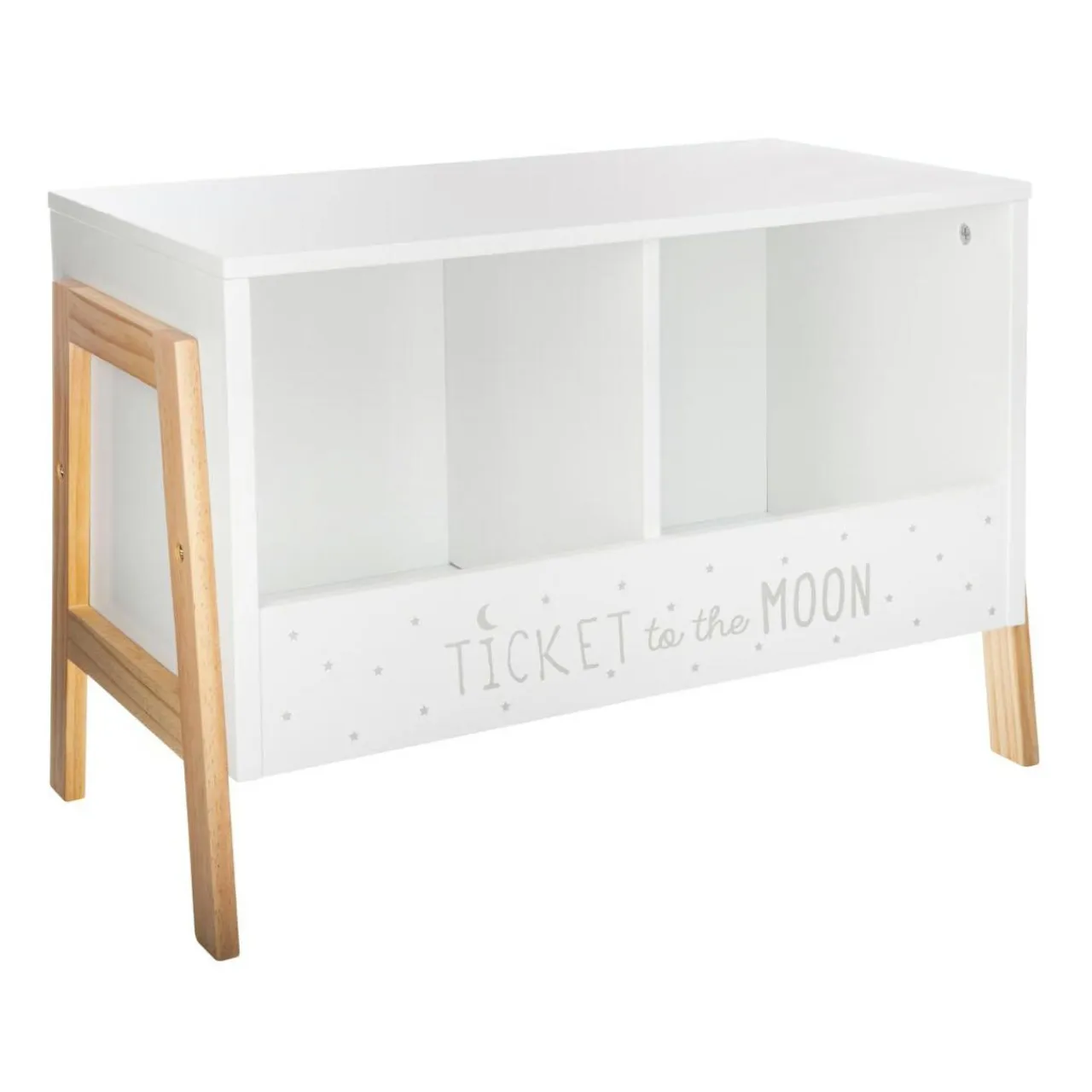 ATMOSPHERA Rangement enfant casier double (H40 cm) Ecriture Blanc