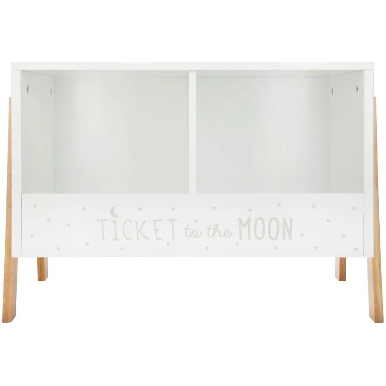 ATMOSPHERA Rangement enfant casier double (H40 cm) Ecriture Blanc