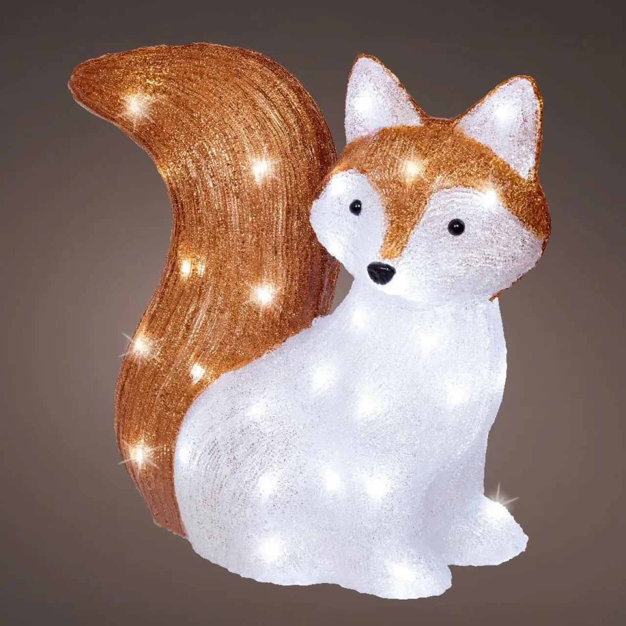 EMINZA Renard Lumineux 60 LED (H37 cm) Léonard Blanc froid Best
