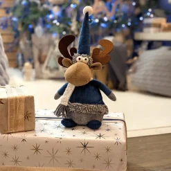 KAEMINGK Renne de Noël (H30 cm) Gaby en Bleu Clearance