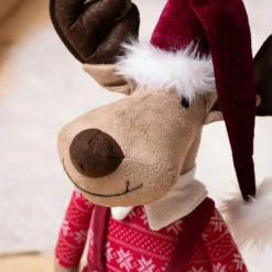 KAEMINGK Renne de Noël (H60 cm) Mister Bavarois costume Rouge Sale