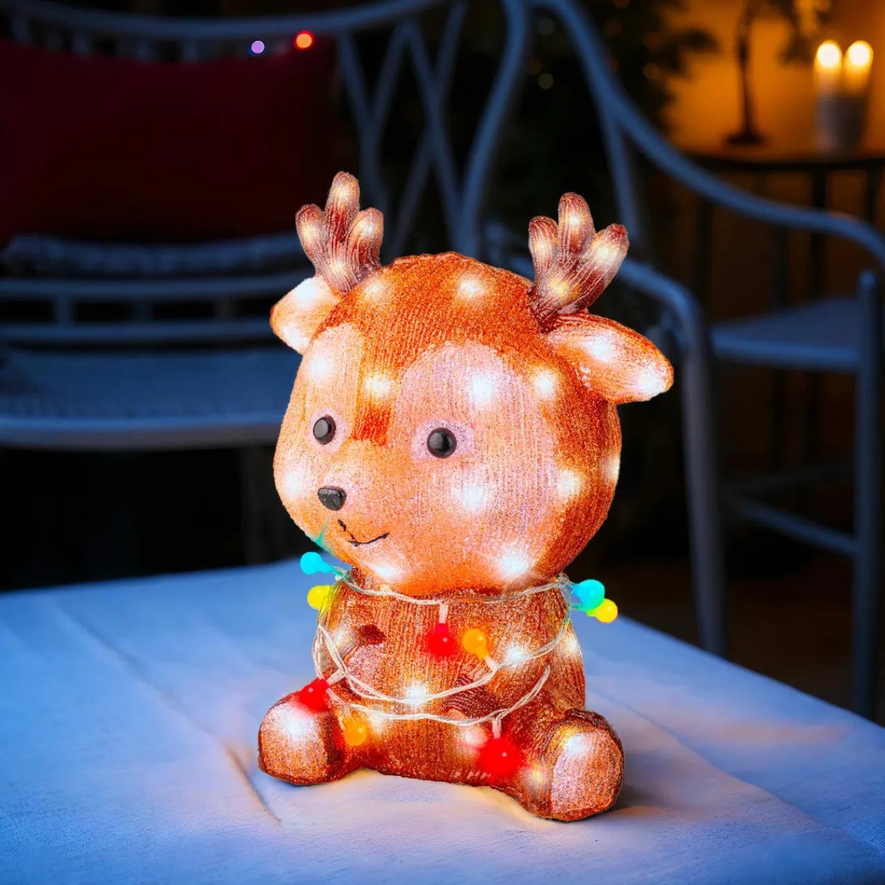 EMINZA Renne lumineux 72 LED (H38 cm) Baby Coco Multicolore Clearance