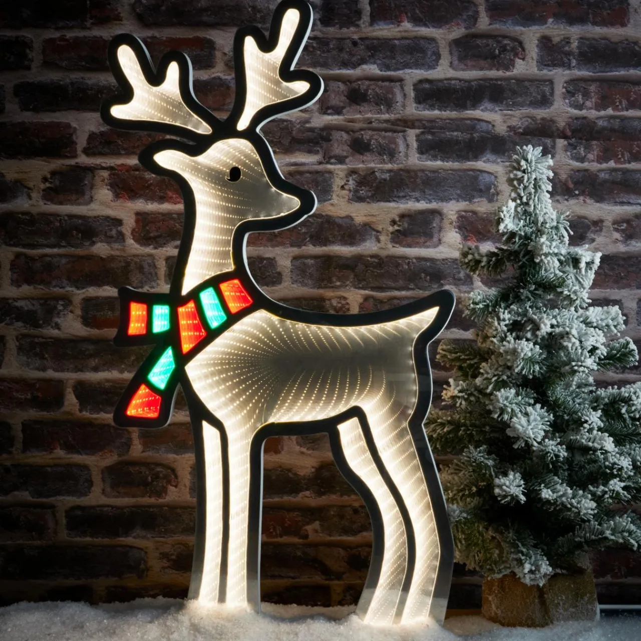 KAEMINGK Renne lumineux 363 LED (H85 cm) Infinity Blanc froid et Multicolore Sale