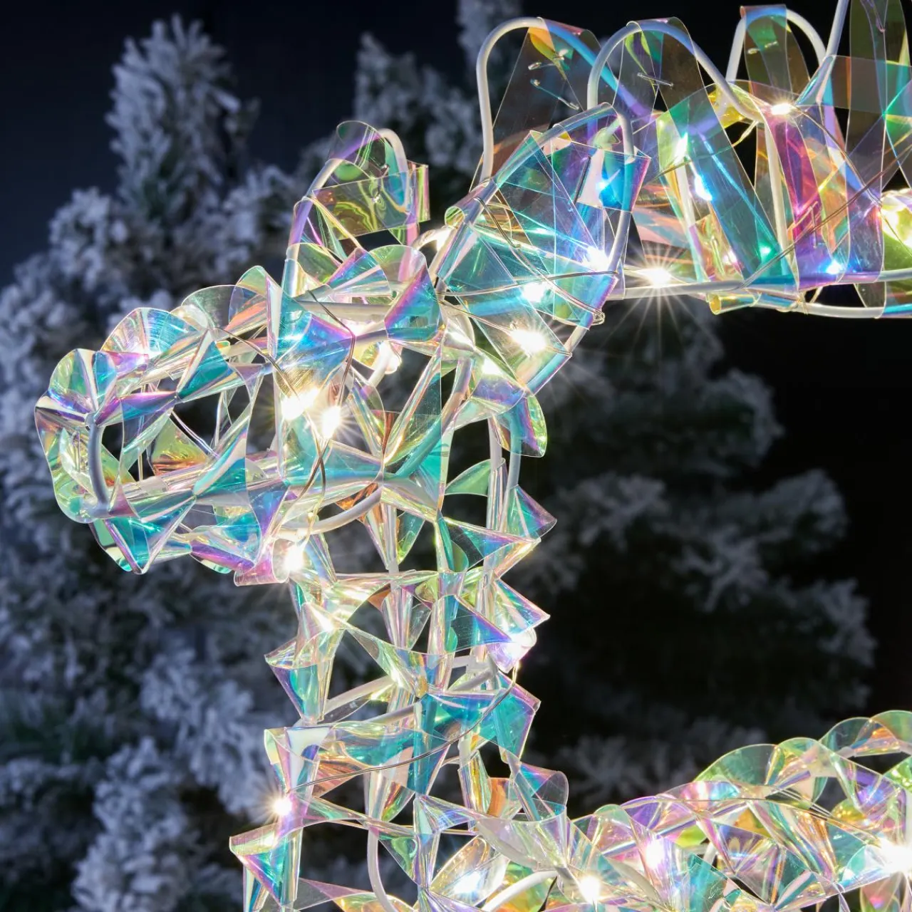 KAEMINGK Renne lumineux à piles 50 LED (H50 cm) Ice Blanc froid Blanc irisé Outlet