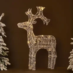 EMINZA Renne lumineux souple 80 LED (H89 cm) Skoll Blanc chaud Hot