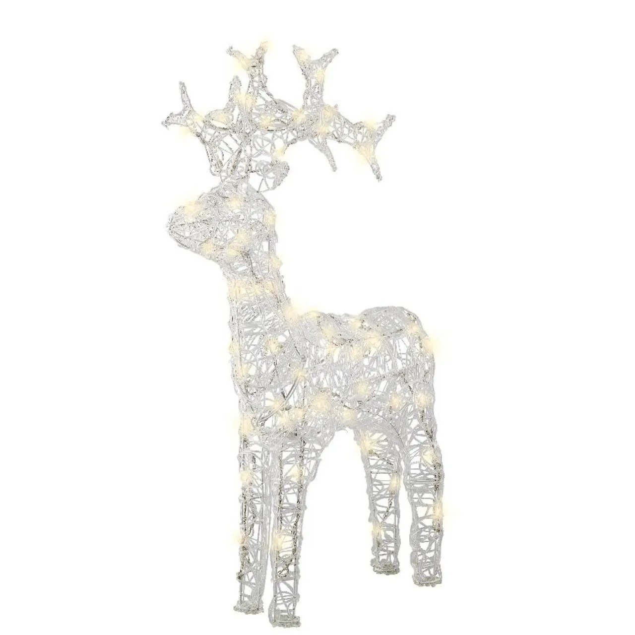 EMINZA Renne lumineux souple 80 LED (H89 cm) Skoll Blanc chaud Hot