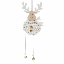 Feeric Lights & Christmas Renne à suspendre (H30 cm) Clochettes Blanc Discount