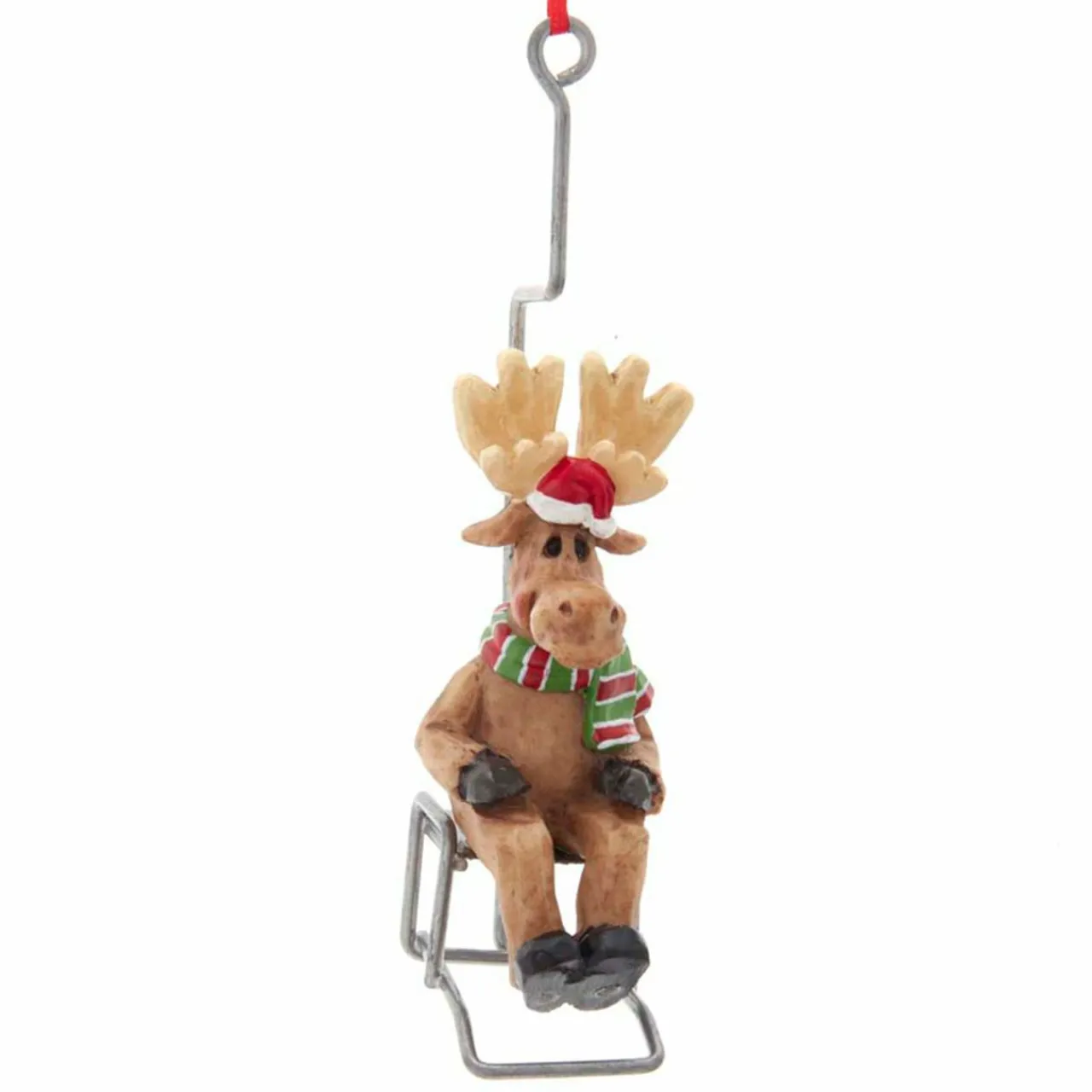 CHRISTMAS INSPIRATIONS Renne à suspendre (H13 cm) Télésiège Marron Best