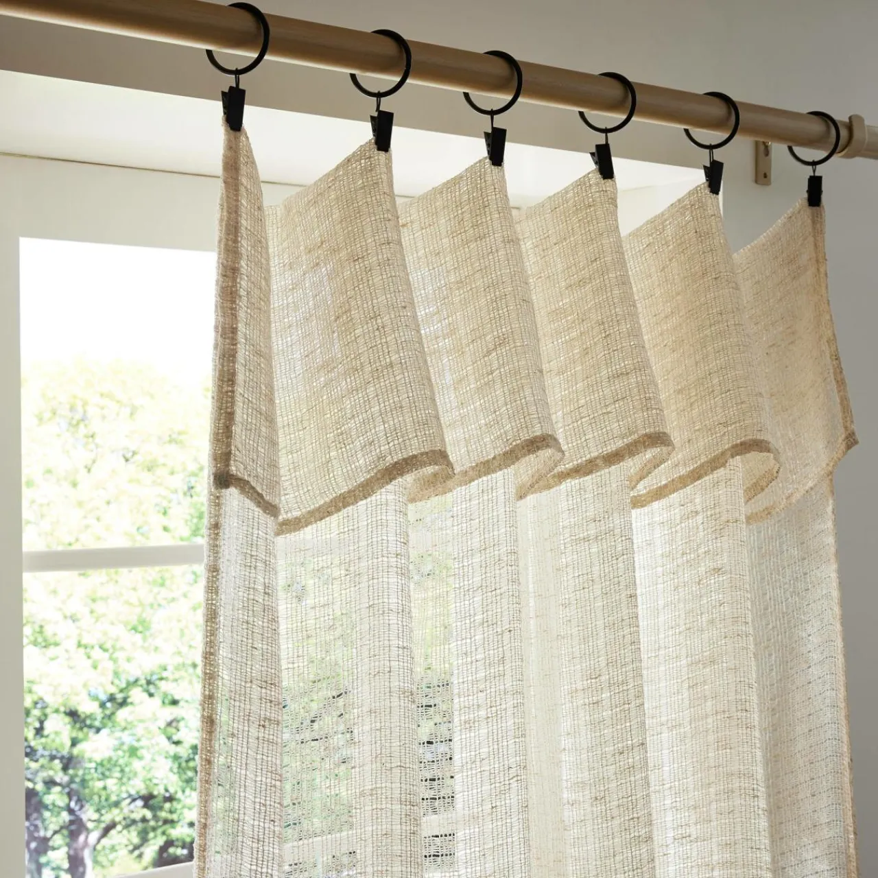 EMINZA Rideau ajustable (140 x max 300 cm) Luis Beige Outlet