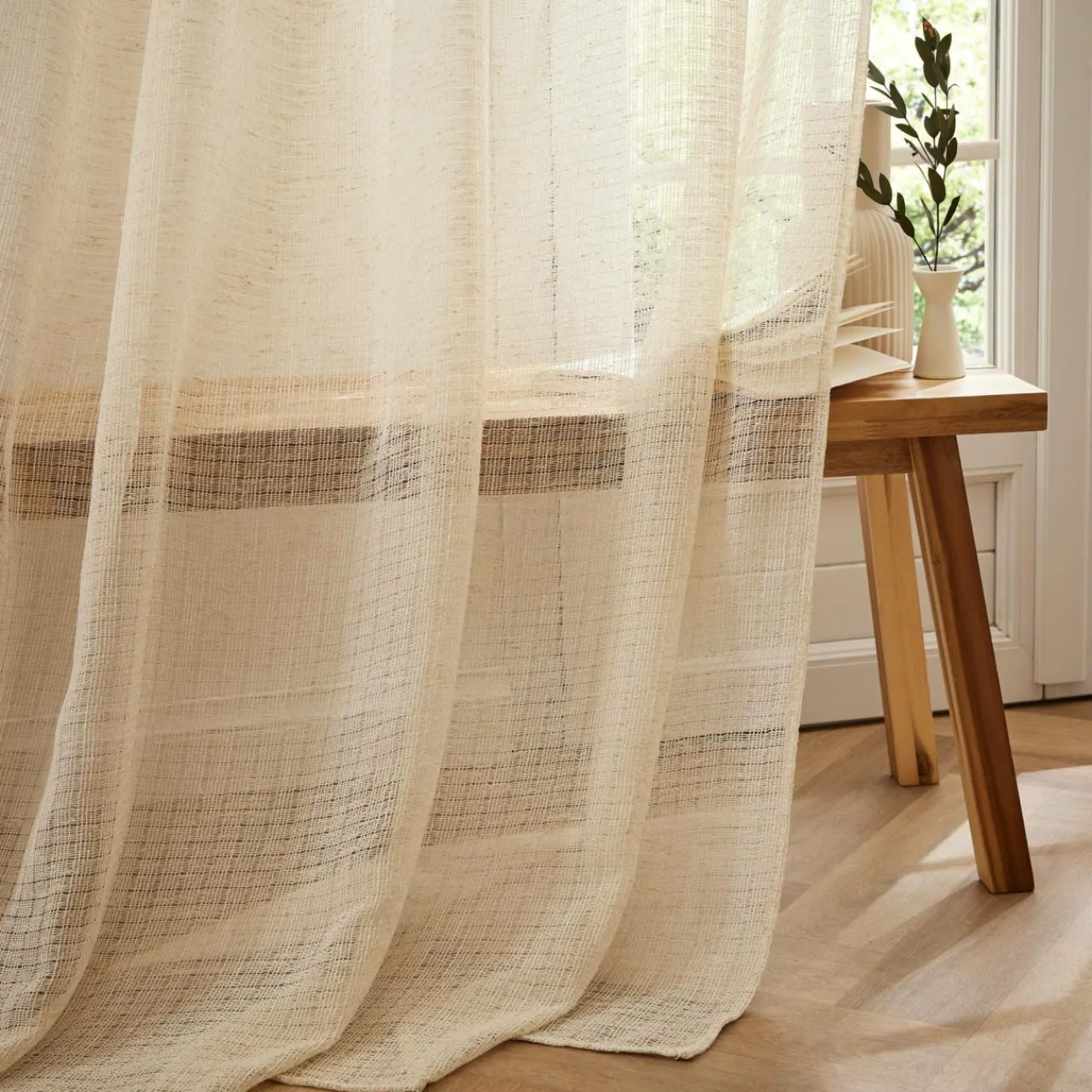 EMINZA Rideau ajustable (140 x max 300 cm) Luis Beige Outlet
