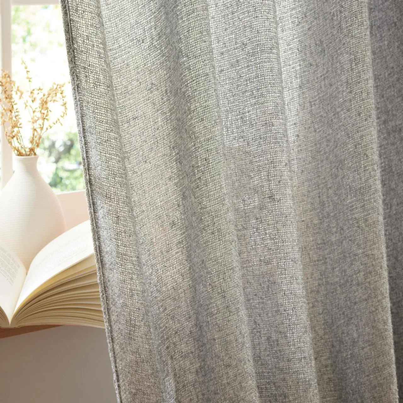 EMINZA Rideau ajustable (140 x max 300 cm) Nils Gris