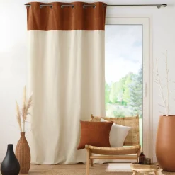 EMINZA Rideau bouclette (140 x 240 cm) Ava Camel Online