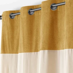 EMINZA Rideau bouclette (140 x 240 cm) Ava Jaune ocre Outlet