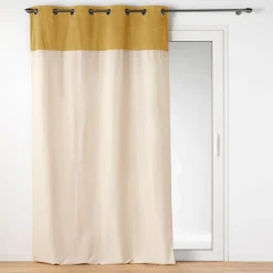EMINZA Rideau bouclette (140 x 240 cm) Ava Jaune ocre Outlet