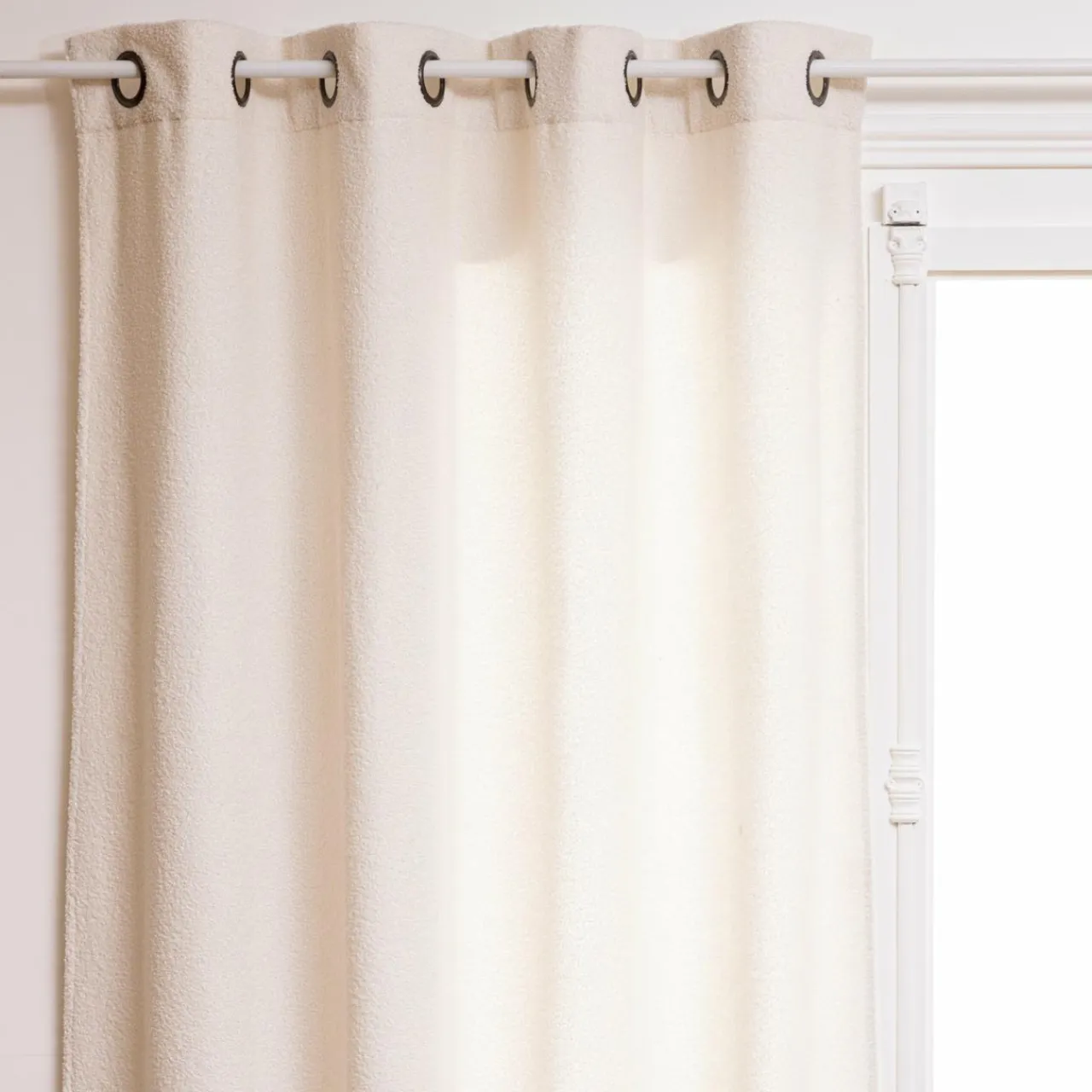 ATMOSPHERA Rideau bouclette (140 x 260 cm) Jaiko Blanc Clearance