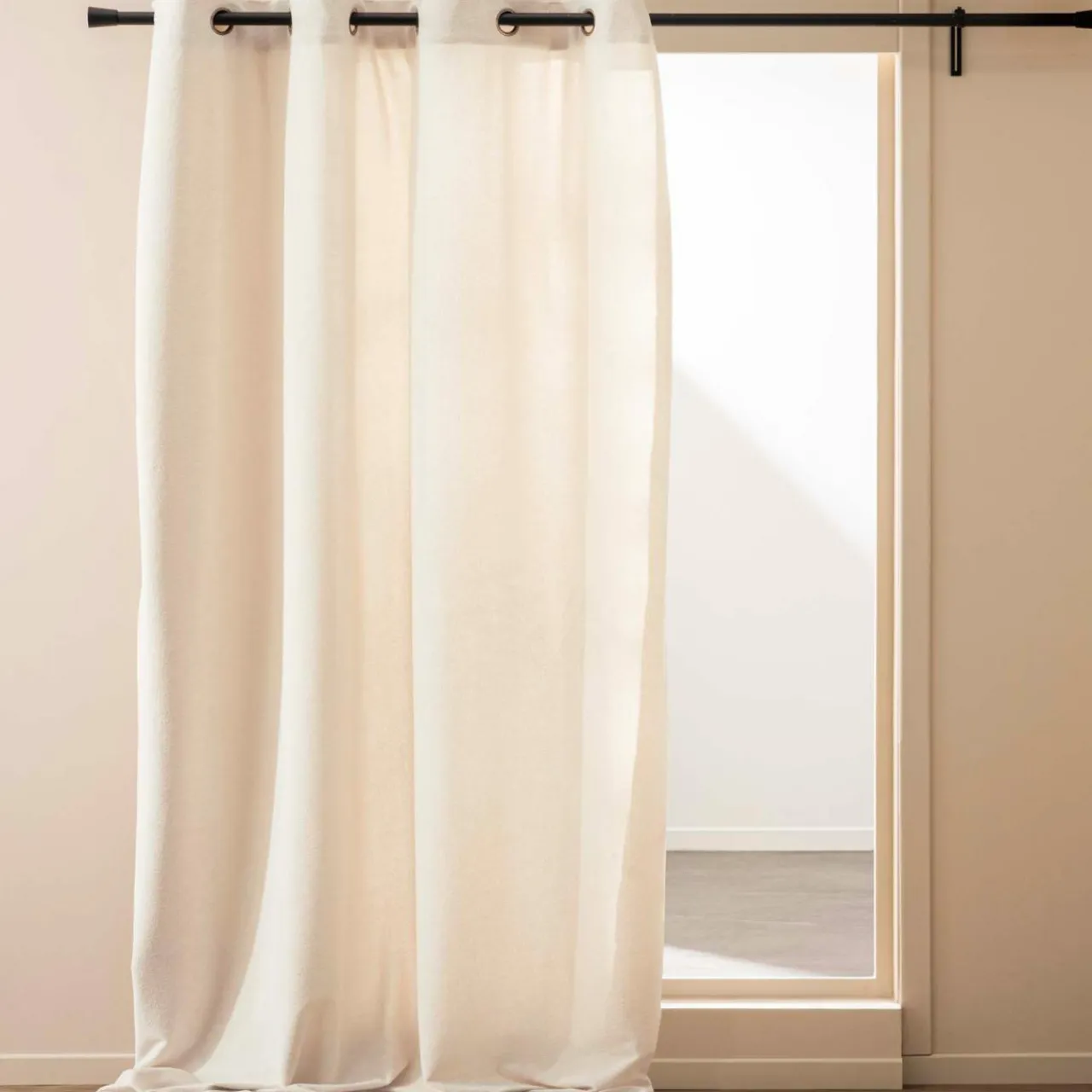 douceur d'intu017drieur Rideau bouclette (140 x 260 cm) Winona Ecru