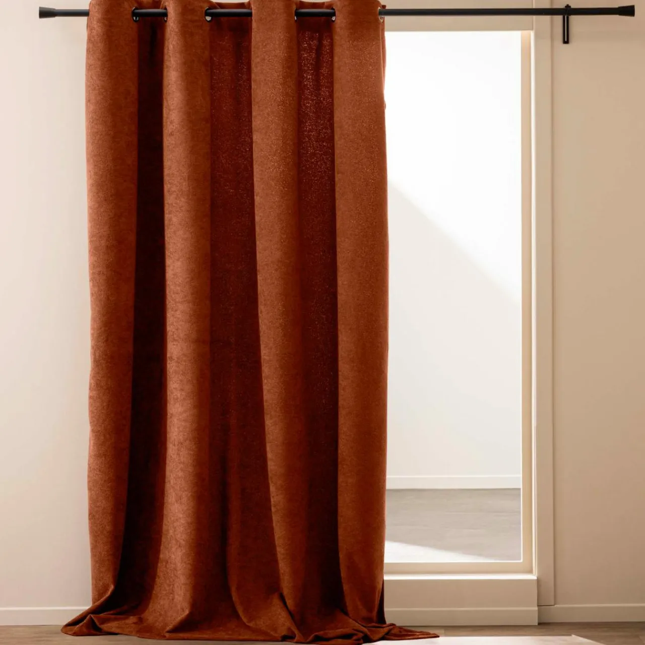 douceur d'intu017drieur Rideau bouclette (140 x 260 cm) Winona Terracotta Discount
