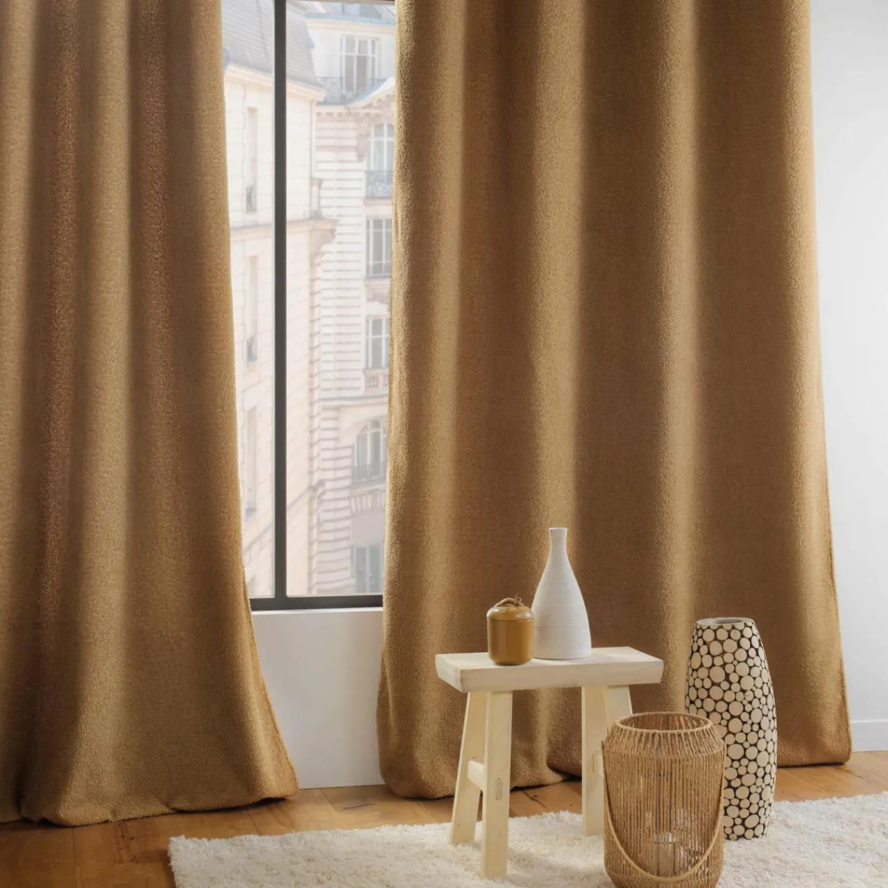 DOUCEUR D'INTERIEUR Rideau bouclette (140 x 240 cm) Wooly Camel Online