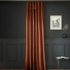 L'EFFET PAPILLON Rideau coton ajustable (140 x max 270 cm) Sixtine Terracotta Sale