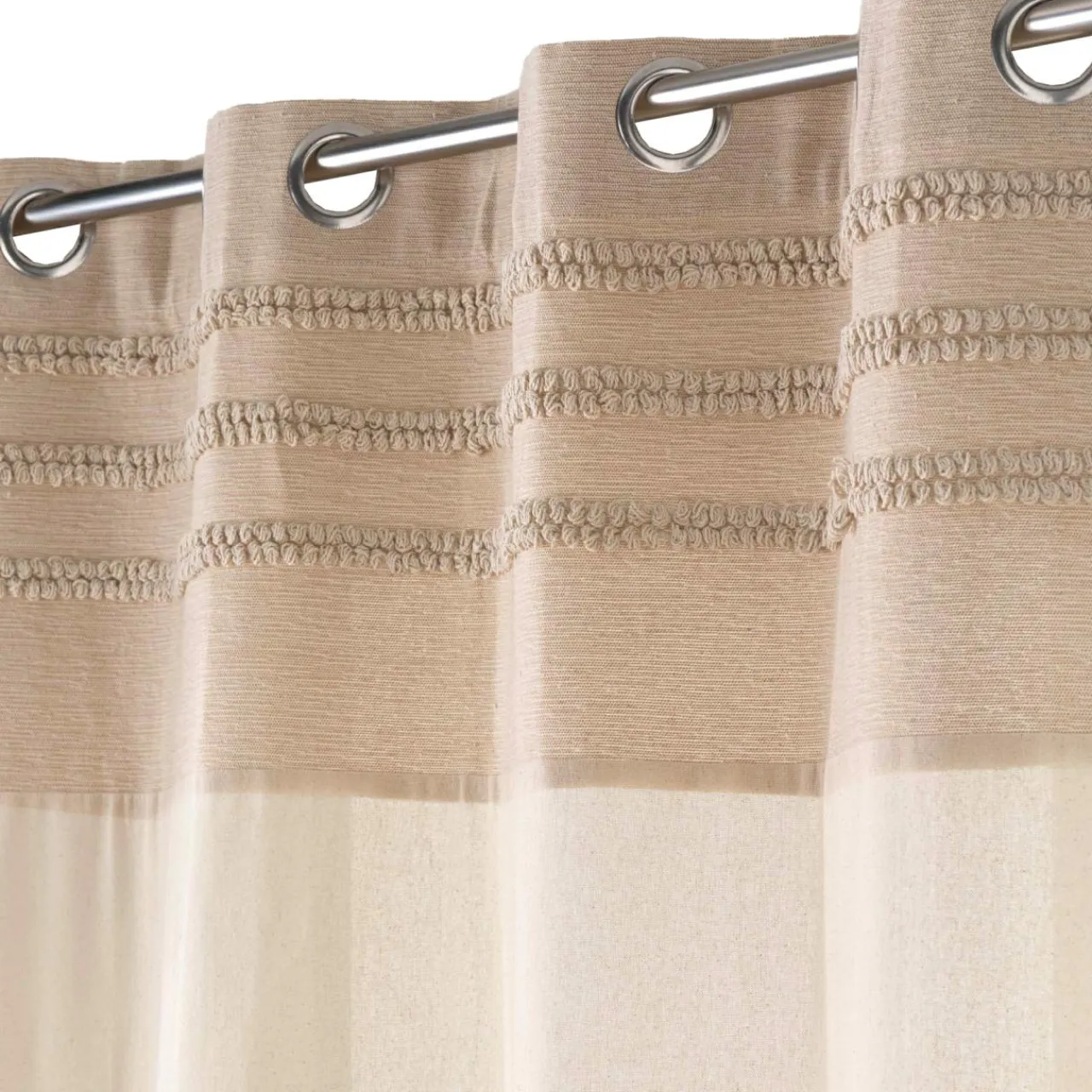 douceur d'intu017drieur Rideau coton tufté (140 x 240 cm) Hilary Beige Hot