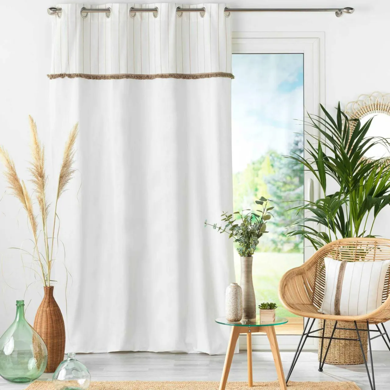 DOUCEUR D'INTERIEUR Rideau coton (140 x 240 cm) Alizée Ecru Best