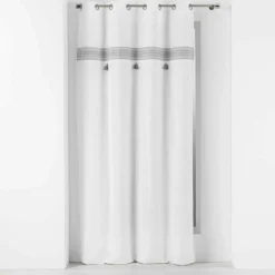 DOUCEUR D'INTERIEUR Rideau coton (140 x 240 cm) Amaya Gris