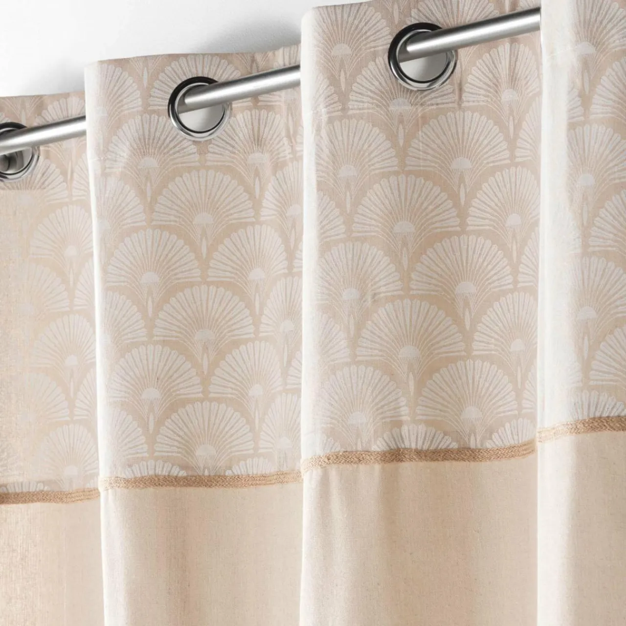 DOUCEUR D'INTERIEUR Rideau coton (140 x 240 cm) Bahina Beige Hot