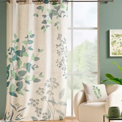 douceur d'intu017drieur Rideau coton (140 x 260 cm) Botanica Vert New