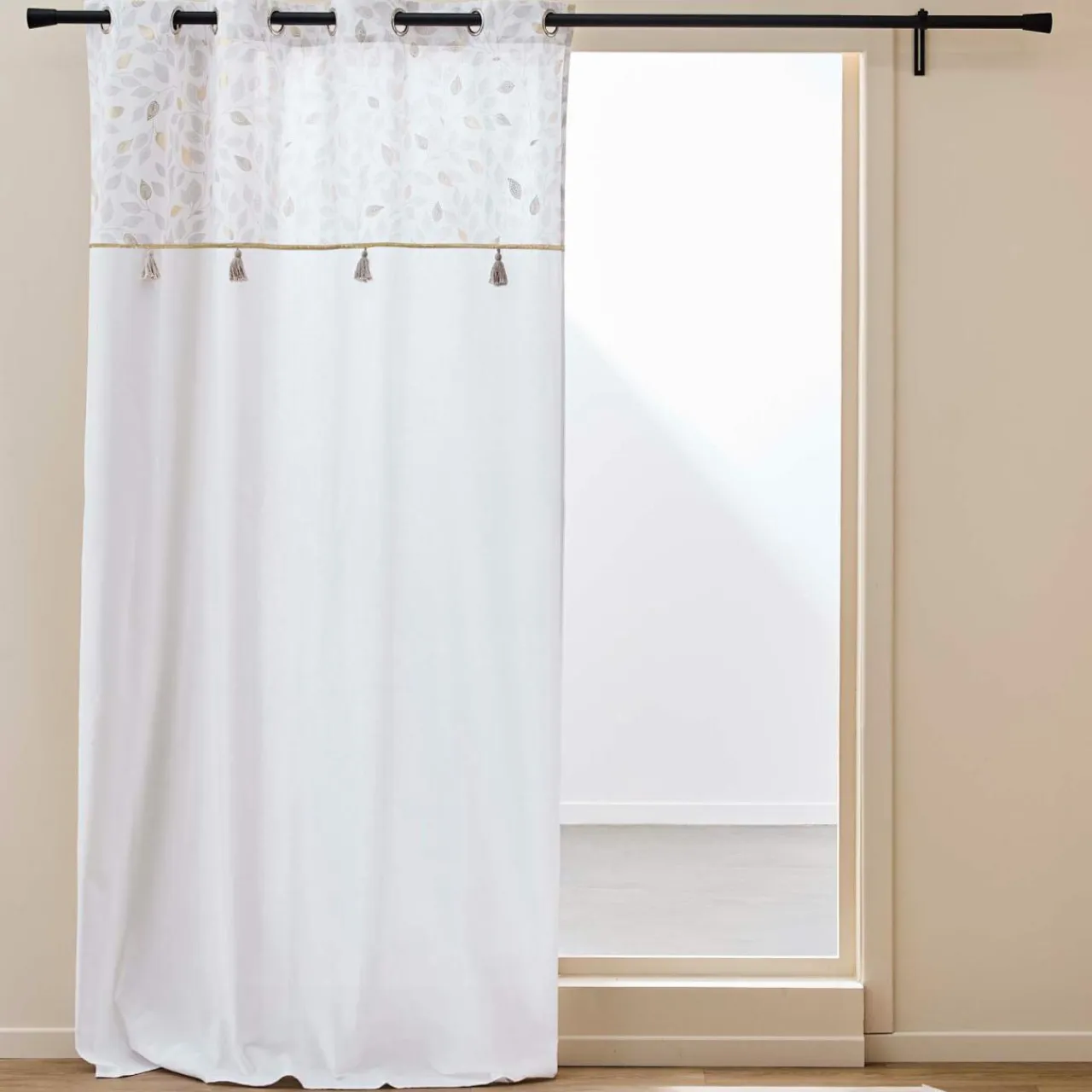 douceur d'intu017drieur Rideau coton (140 x 240 cm) Duchesse Blanc
