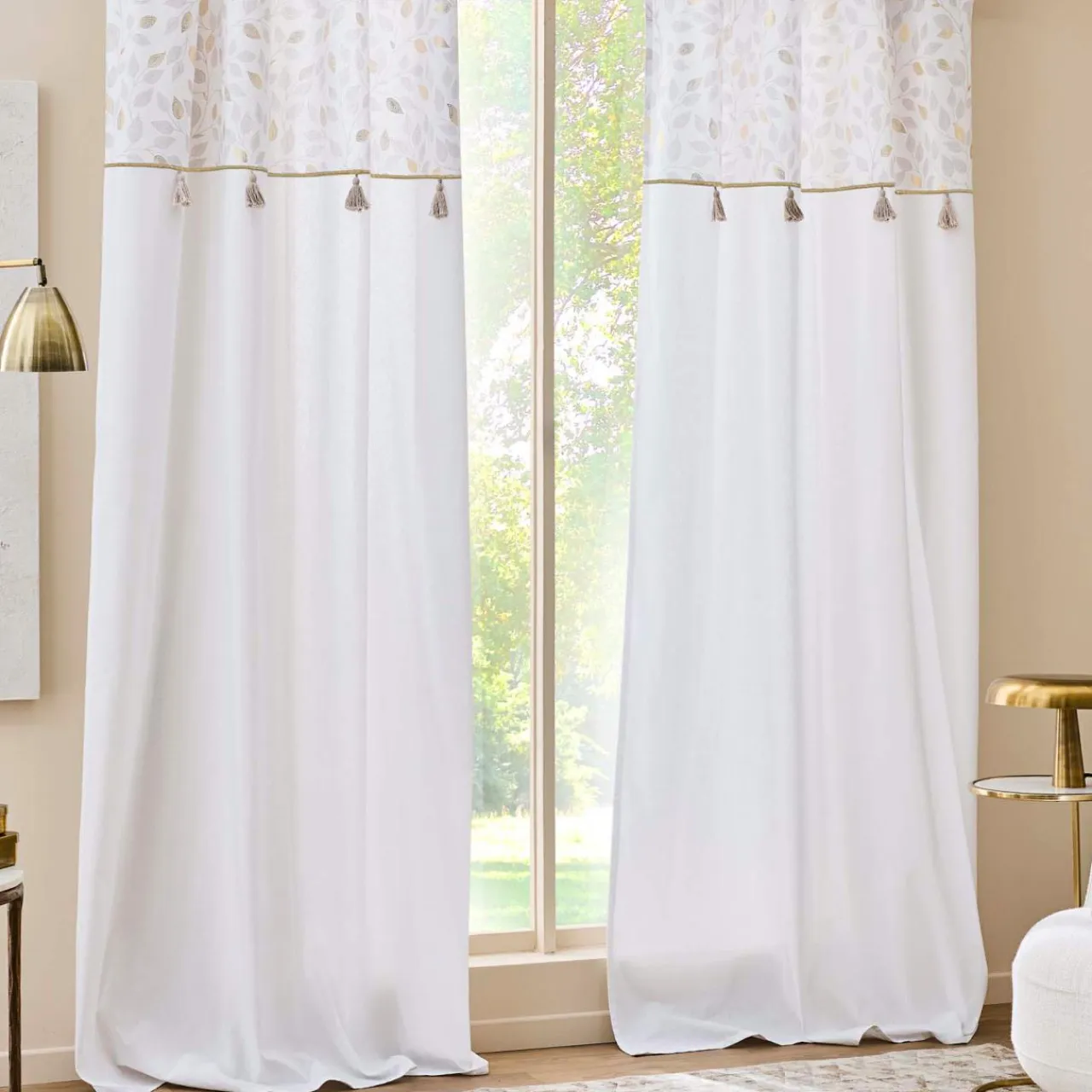 douceur d'intu017drieur Rideau coton (140 x 240 cm) Duchesse Blanc