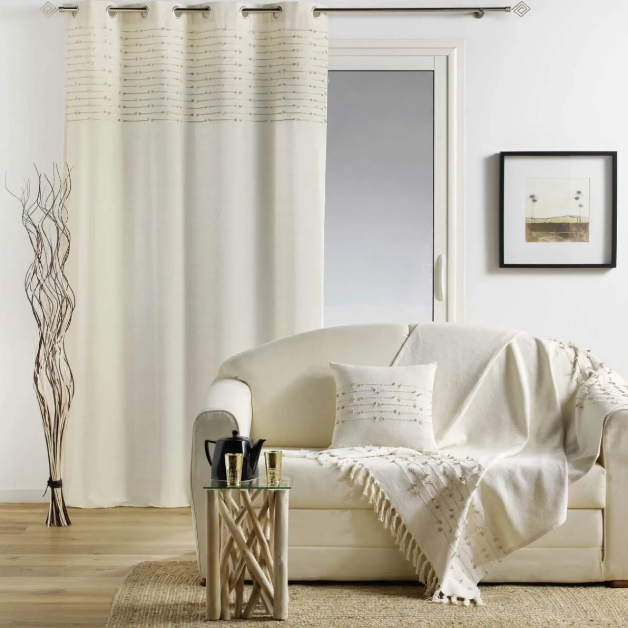 DOUCEUR D'INTERIEUR Rideau coton (140 x 240 cm) Golden Sunset Or Clearance