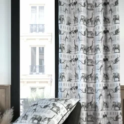 LOVELY CASA Rideau coton (135 x 250 cm) Haussmann Gris Best