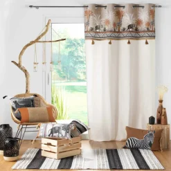 DOUCEUR D'INTERIEUR Rideau coton (140 x 240 cm) Kenya lodge Taupe Sale