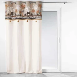 DOUCEUR D'INTERIEUR Rideau coton (140 x 240 cm) Kenya lodge Taupe Sale