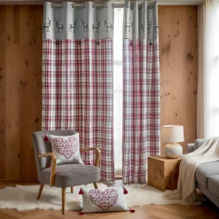 EMINZA Rideau coton (140 x 240 cm) Megeve Rouge Online