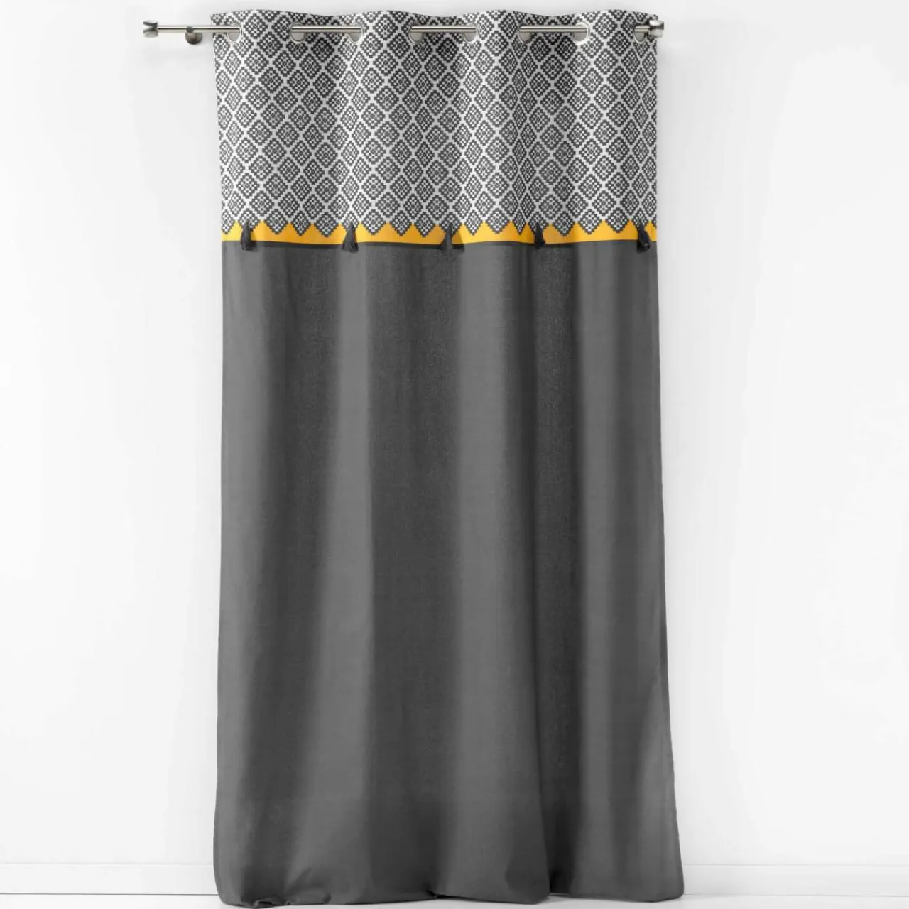DOUCEUR D'INTERIEUR Rideau coton (140 x 240 cm) Neo Casa Gris Clearance