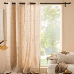 douceur d'intu017drieur Rideau coton (140 x 240 cm) Ondine Blanc Discount