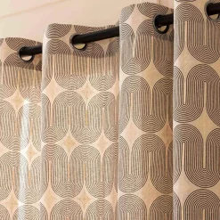 douceur d'intu017drieur Rideau coton (140 x 240 cm) Ondine Noir Clearance
