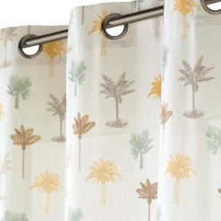douceur d'intu017drieur Rideau coton (140 x 280 cm) Palmelia Beige